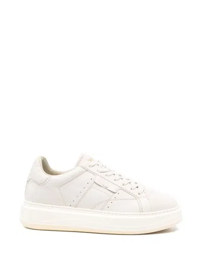 Woolrich Arrow Leather Sneakers In White