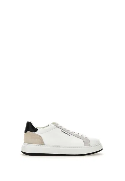 Woolrich Arrow Leather Trainers In White