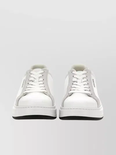 Woolrich "arrow" Low-top Leather Sneakers With Eva Xl Sole In White