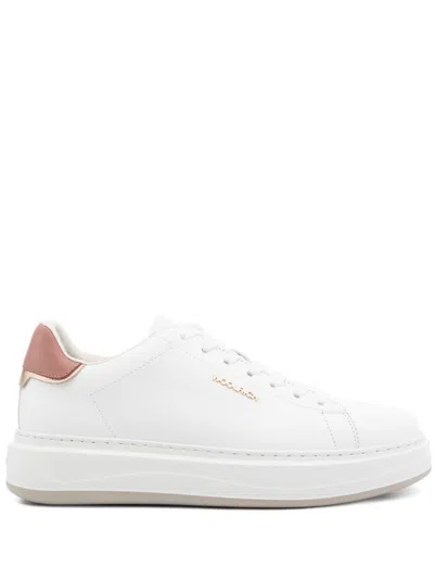 Woolrich Women's Leather Sneakers In White