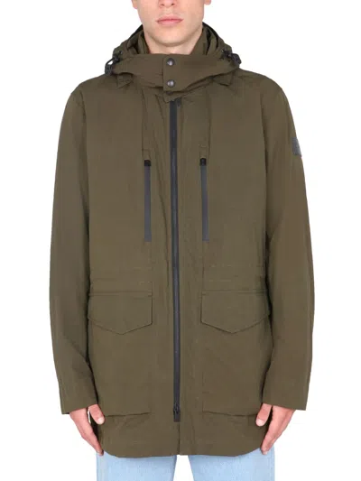 Woolrich Removable Hooded Mini Jacket For Men In Brown