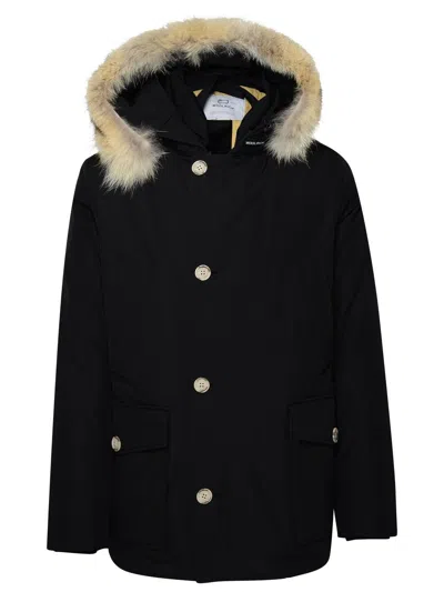 Woolrich Artic Anorak Black Cotton Blend Parka