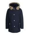 Woolrich Artic Detachable Fur Parka In Blue