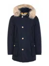 Woolrich Artic Detachable Fur Parka In Blue