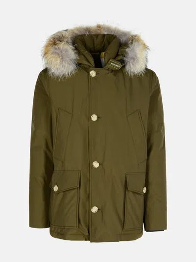 Woolrich 'artic' Green Cotton Blend Parka