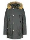 Woolrich Artic Grey Cotton Blend Parka In Grey