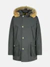 Woolrich Artic Grey Cotton Blend Parka In Grey