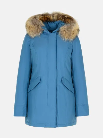 Woolrich 'artic' Light Blue Cotton Blend Parka