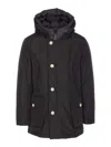 Woolrich Arctic Parka With Protective Hood And Functional Pockets In Black