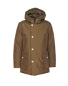 Woolrich Long-sleeved Down Jacket In Green