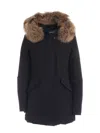 Woolrich Artic Racoon Parka In Blue In Blue