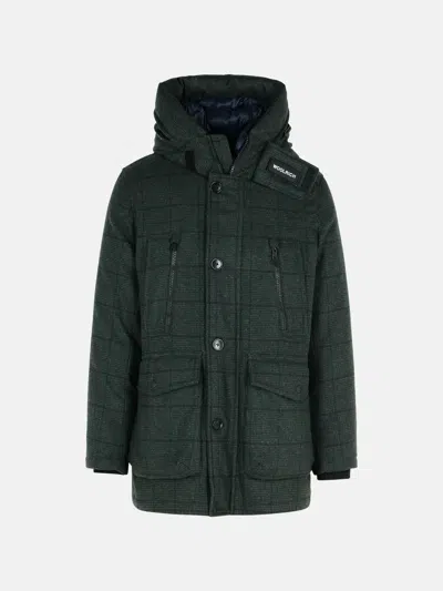Woolrich 'artic Wool' Green Wool Blend Parka