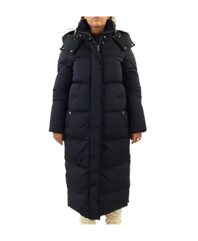 Woolrich Aurora Long Puffer Parka In Black