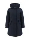 Woolrich Solid Color Down Jacket With Removable Inner