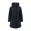 Woolrich Solid Color Down Jacket With Removable Inner In Blue