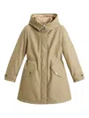 Woolrich Authentic Parka Coat In Neutral