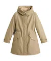 Woolrich Authentic Parka Coat In Neutral