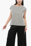 Woolrich Awning Striped Cotton Blouse With Drawstringed Hem