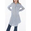 Woolrich Awning Striped Linen Shirt With Buttons On The Sleeve