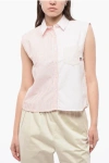 Woolrich Awning Striped Sleeveless Shirt With Breast-pocket