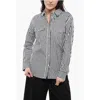 Woolrich Awning Striped Yarn Shirt With Drawstringed Bottom