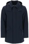 Woolrich Logo-patch Padded Coat In Blue