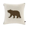Woolrich Bear Berber Square Pillow In White
