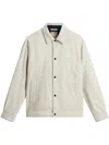 Woolrich Wool Buttoned Shirt Jacket In Gray