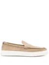 Woolrich Sand Beige Suede Moccasin With Almond Toe