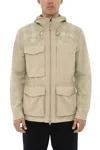 Woolrich Hooded Drawstring Utility Jacket In Gold