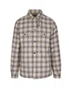 Woolrich Plaid Pattern Collared Jacket Chest Pockets In White