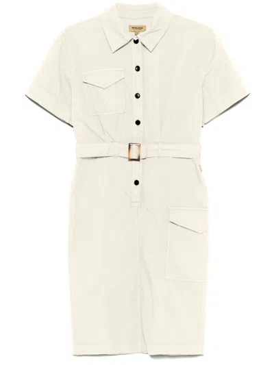 WOOLRICH WOMEN BEIGE COTTON SHIRT DRESS, XS LUXURY DRESSES FOR WOMEN DARVEYS
