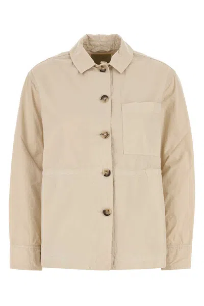 WOOLRICH WOMEN BEIGE GABARDINE JACKET, L LUXURY JACKETS FOR WOMEN DARVEYS