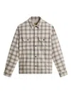 Woolrich Plaid Pattern Jacket Featuring Chest Pockets In Neutral