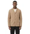 Woolrich Single-breasted Button Blazer In Brown