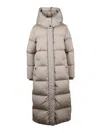 Woolrich Beige Polyamide Quilted Down Jacket In Brown