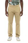 Woolrich Beige Regular Solid Trousers In Brown