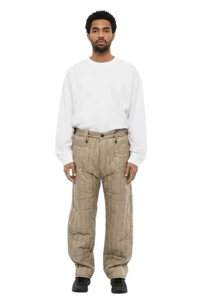 Woolrich Beige Relaxed Quilted Pants In Neutral