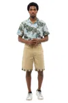 Woolrich Beige Relaxed Solid Shorts In Brown