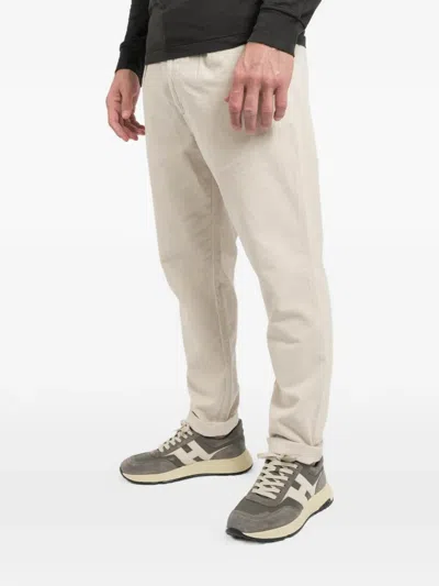 Woolrich Beige Trousers In Gray
