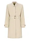 Woolrich Beige  Trench Coat With Classic Collar