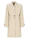 Woolrich Belted Waist Trench Coat In Neutral