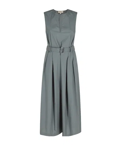 Woolrich Belt V-neck Dress In Green