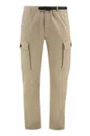 Woolrich Cargo Trousers With Belt In Cotton In Neutral