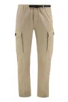 Woolrich Cargo Trousers With Belt In Cotton In Neutral