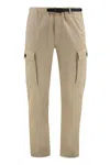 Woolrich Cargo Trousers With Belt In Cotton In Neutral