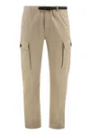 Woolrich Cargo Trousers With Belt In Cotton In Neutral
