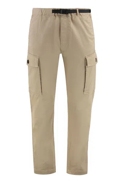 Woolrich Belted Cotton Cargo-trousers In Neutral