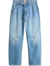 Woolrich Belted Jeans In Blue