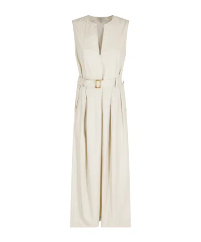 Woolrich Belted Long Dress In White